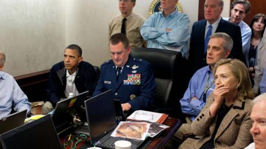 Obama y Clinton siguieron la operación desde la llamada &#039;sala de crisis&#039;.