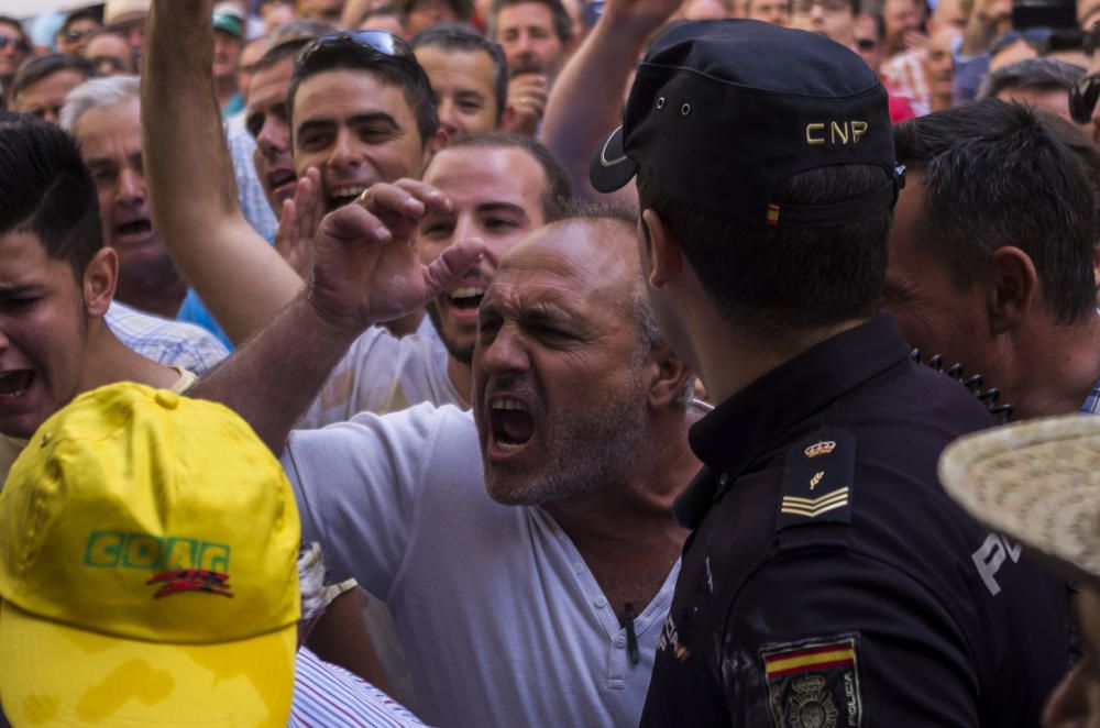 Tensión en la protesta de los agricultores