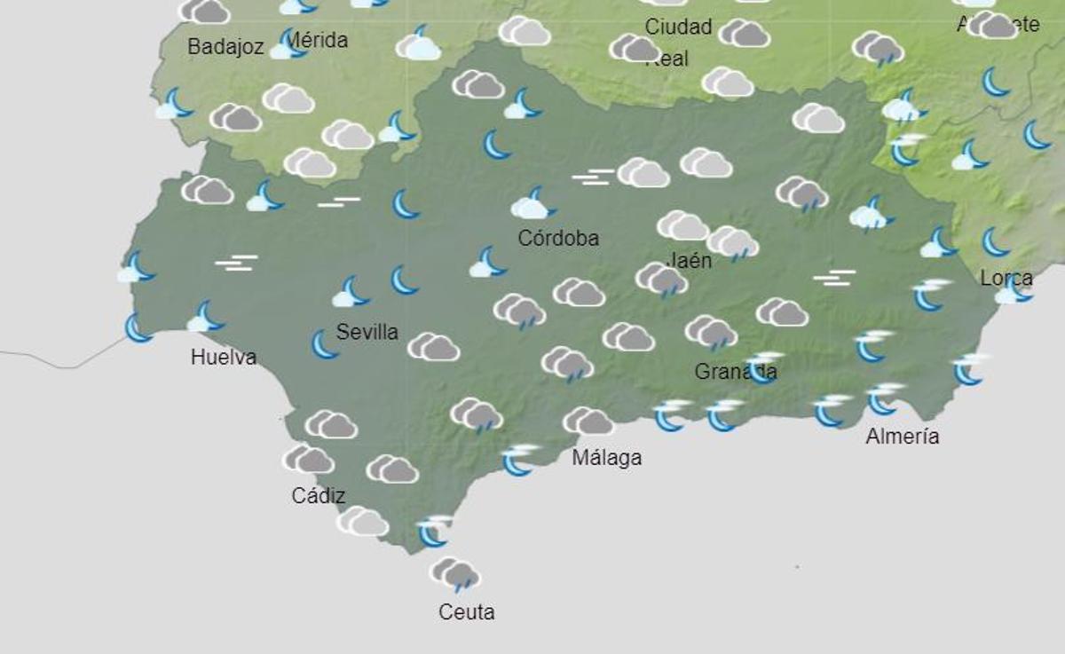 Prediccón para el viernes a las 07.00 horas.