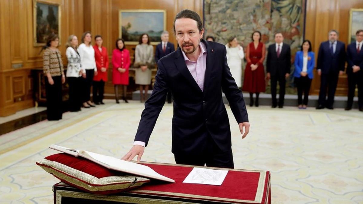 Pablo Iglesias jura su cargo como vicepresidente de Derechos Sociales