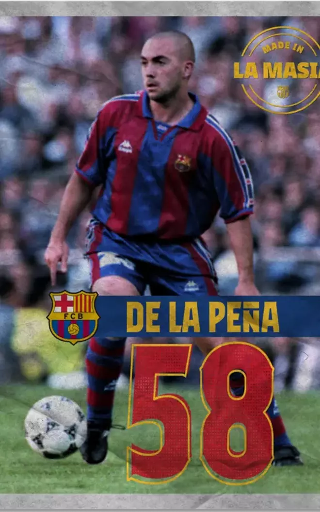 58. Iván DE LA PEÑA  3/9/95. Debut en liga Valladolid – FCB 1995-96. 120 Partidos oficiales