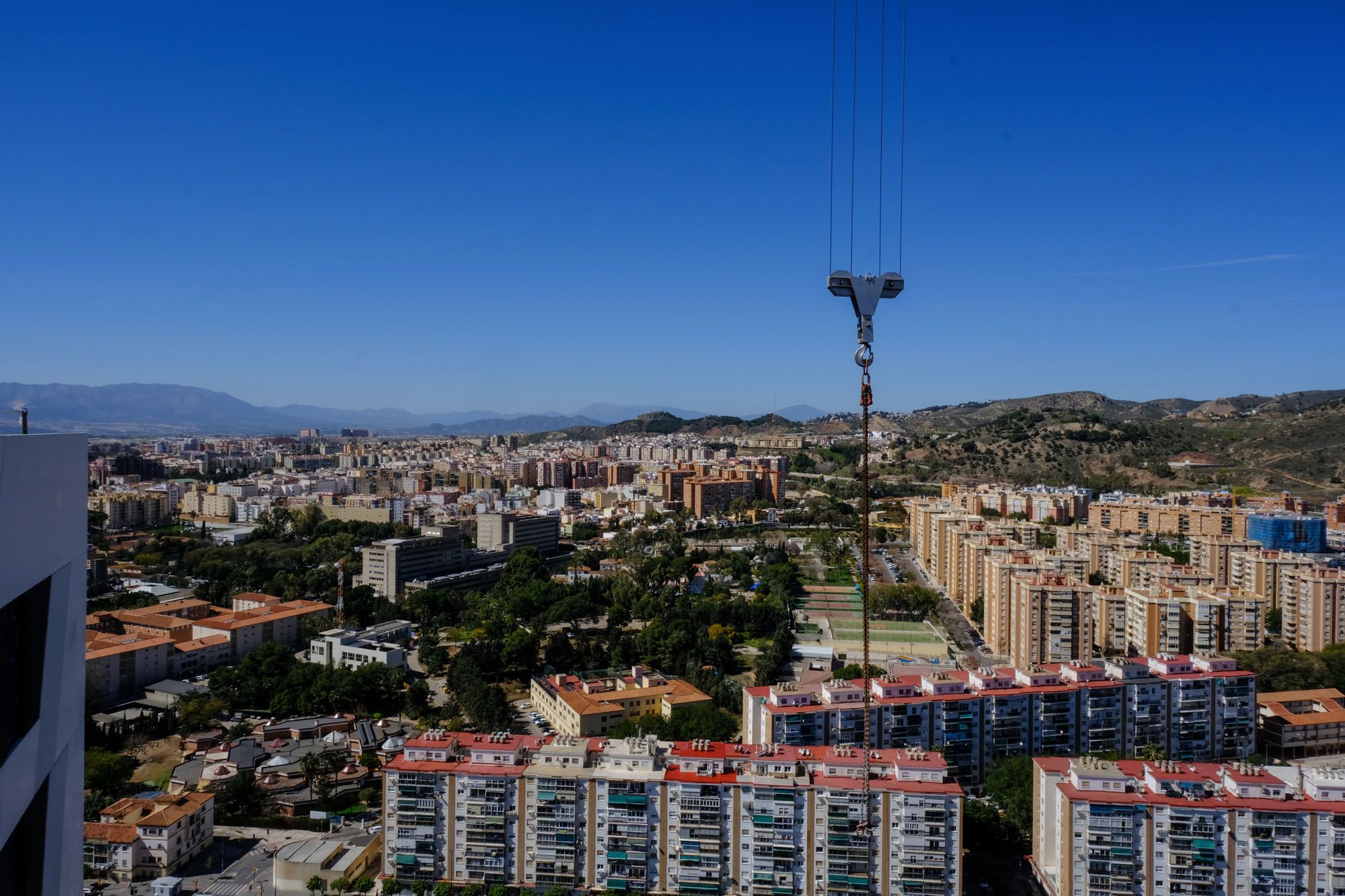 Vistas de Málaga desde las torres de Martiricos.