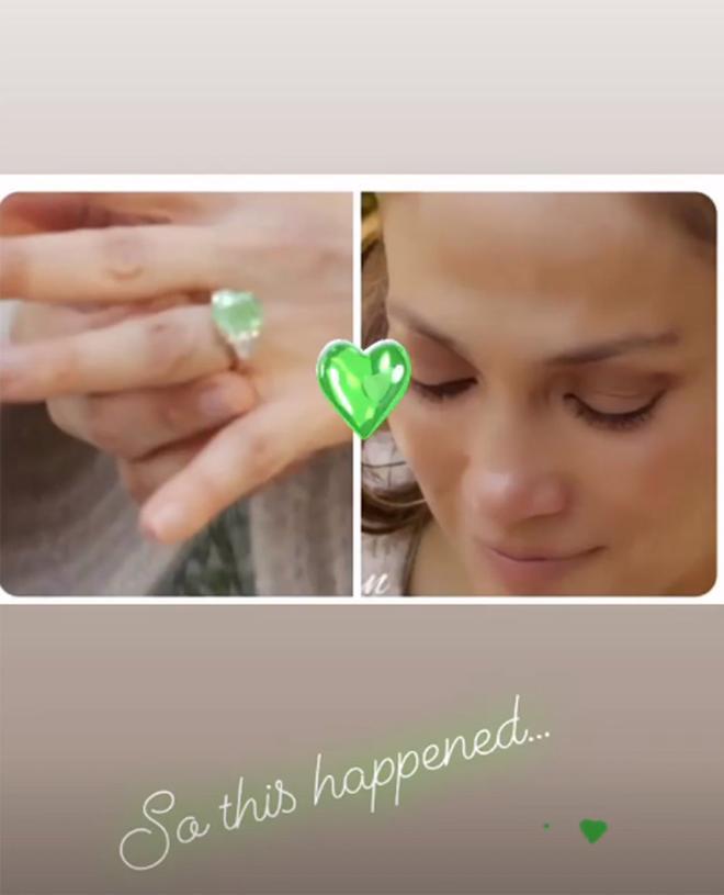 Anillo de compromiso verde de Jennifer Lopez