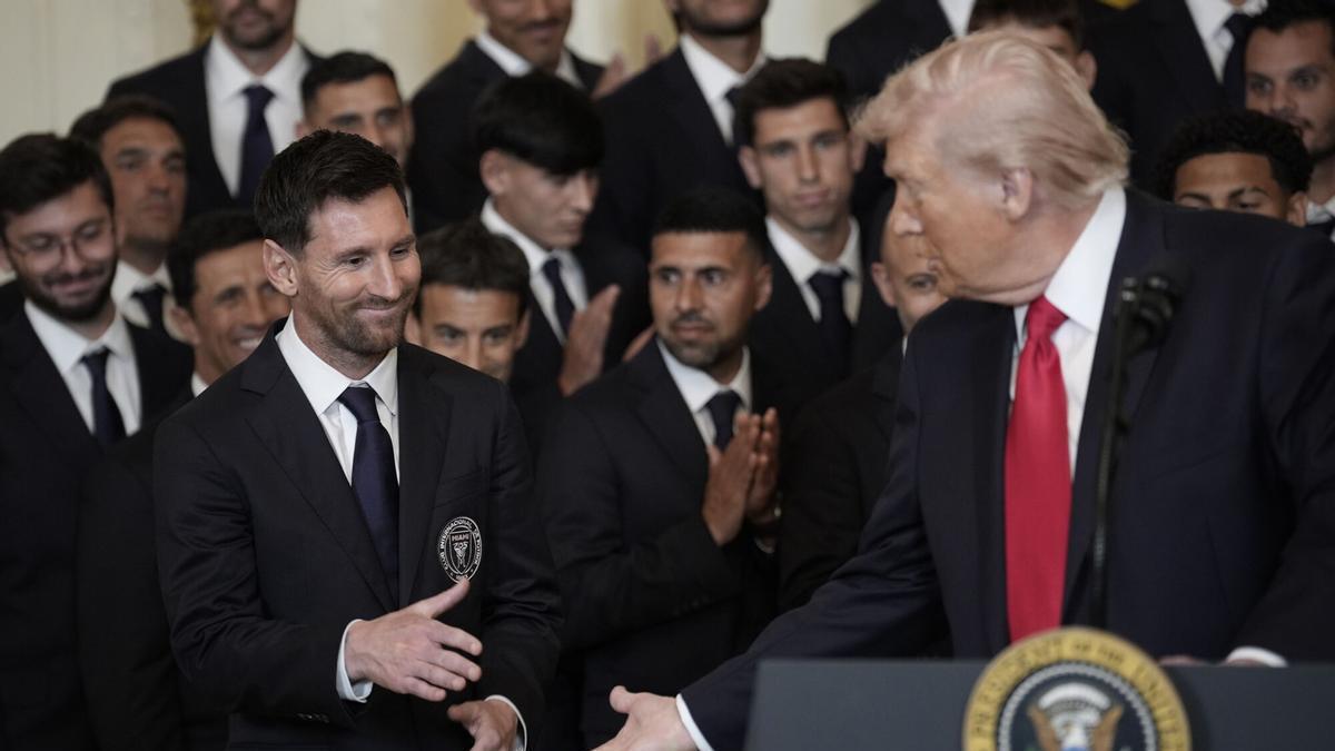 Trump, ante Messi en la Casa Blanca: "¿Quién es mejor, él o Pelé?