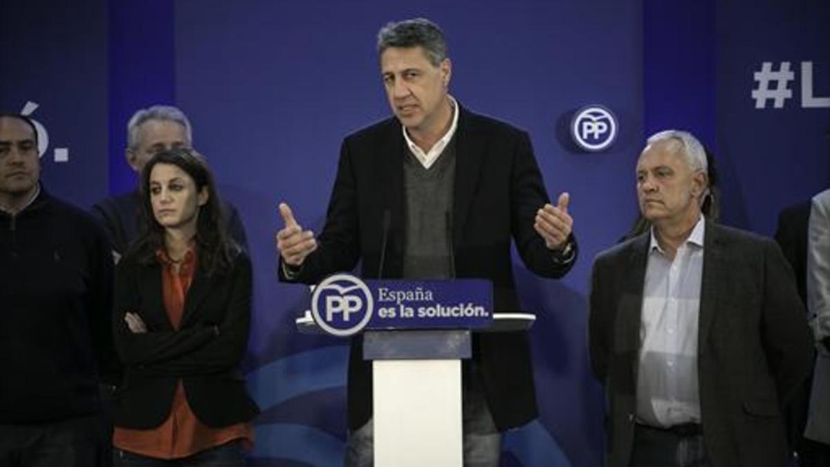 Xavier García Albiol, en la noche electoral.