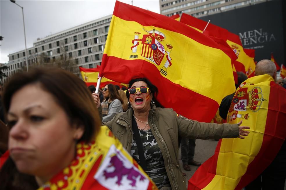 Manifestación en Madrid contra Pedro Sánchez