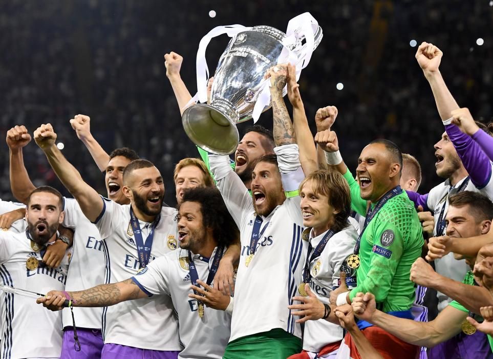 La celebración del Real Madrid tras ganar la Copa de Europa