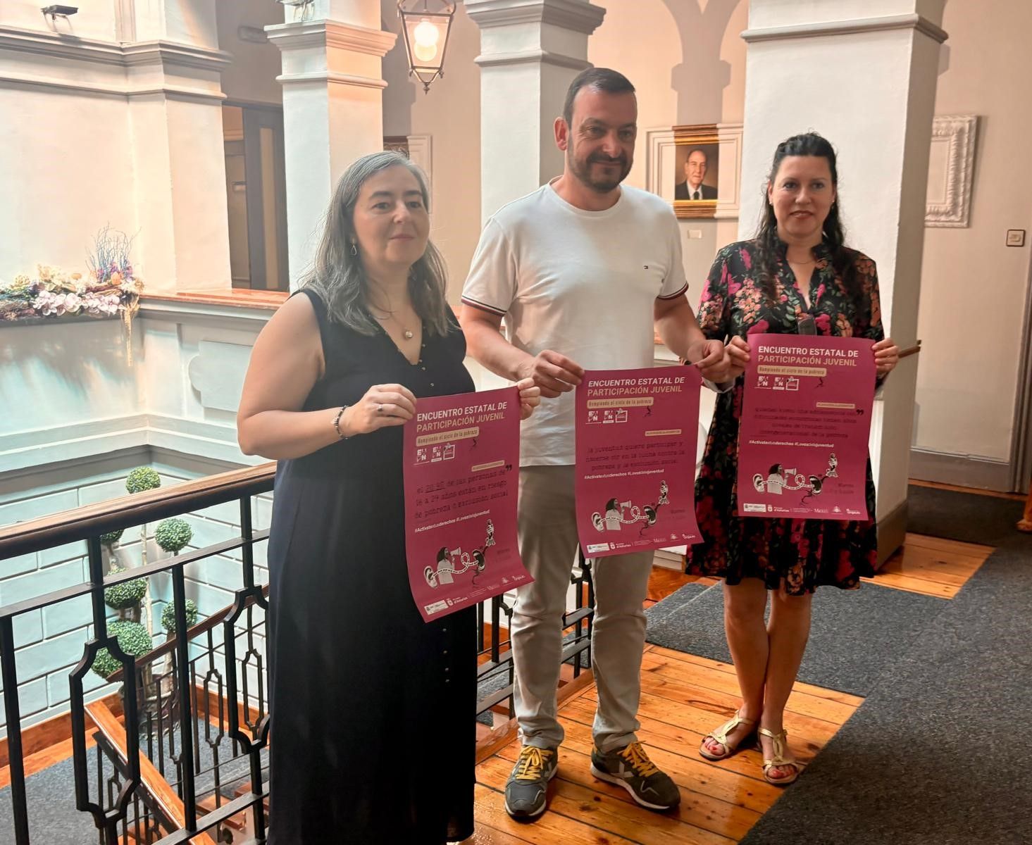 Por la izquierda, Elena Rúa, Manuel Ángel Álvarez y Nuria Rodríguez.
