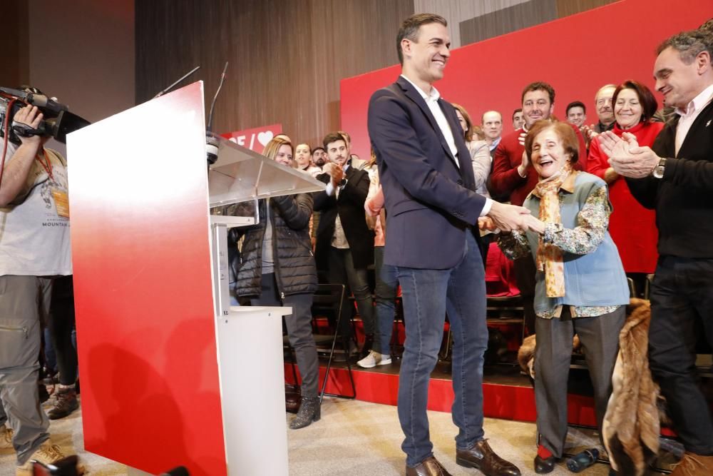 Mitín de Pedro Sánchez en Gijón