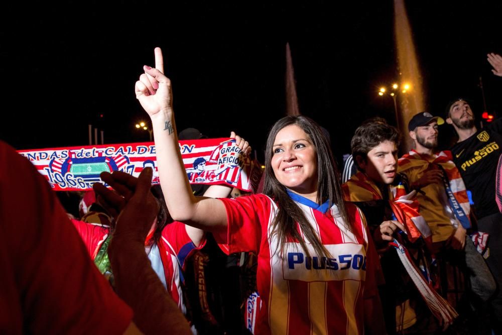 La celebración de la afición del Atlético