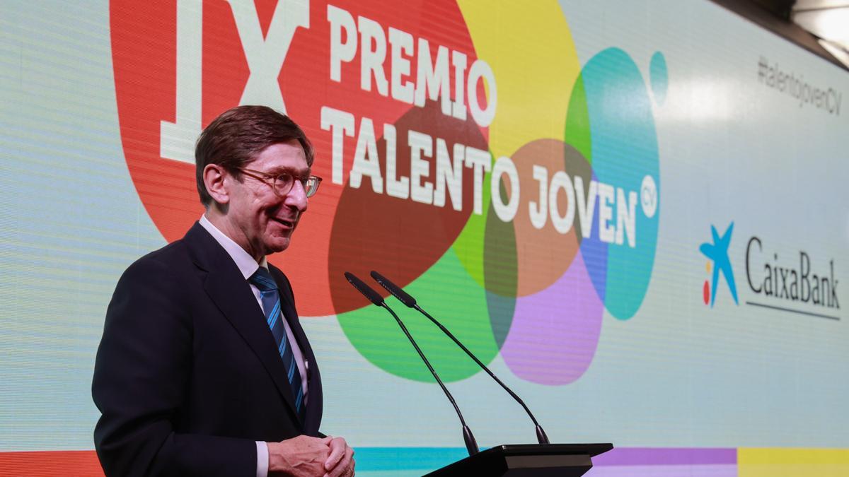 El presidente de CaixaBank, José Ignacio Goirigolzarri, asistió a la final de Talento Joven.