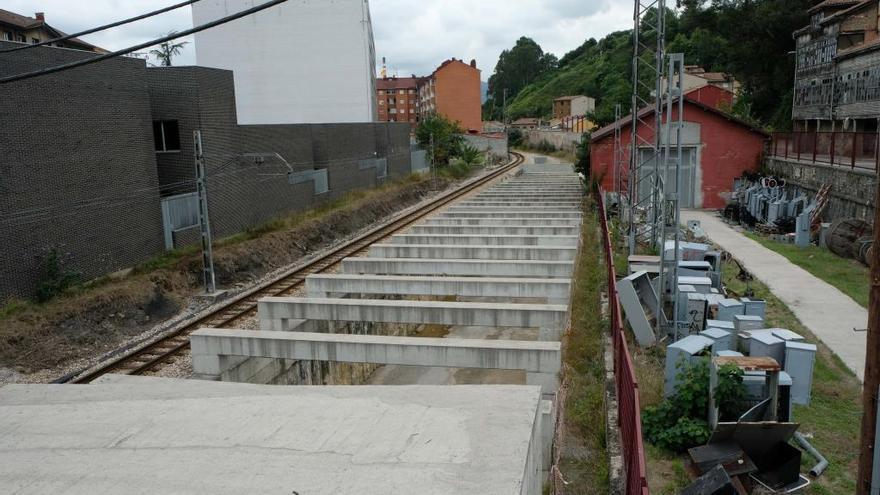 Uno de los tramos afectados por el soterramiento de Feve.