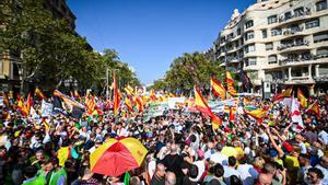 Manifestación contra la amnistía en Barcelona