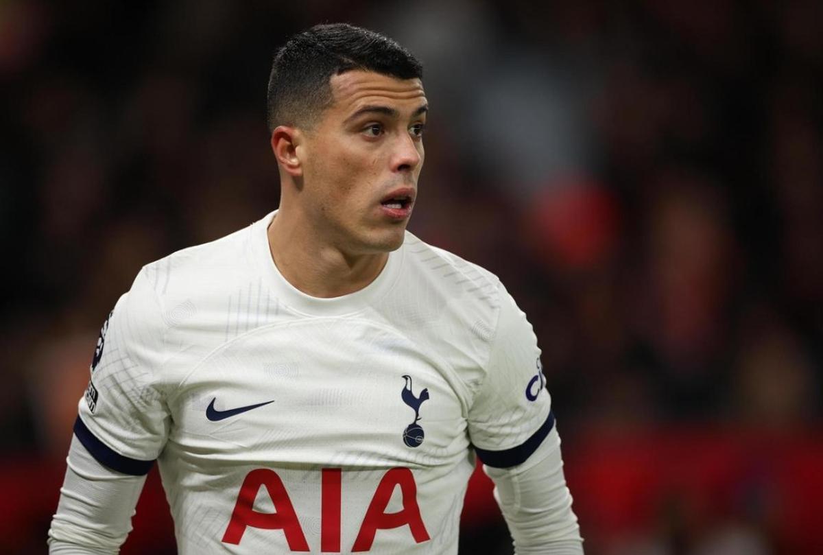 Pedro Porro, con el Tottenham.
