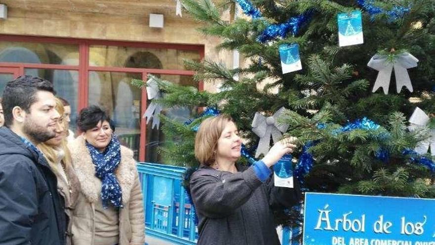 Un árbol de deseos frente al Ayuntamiento