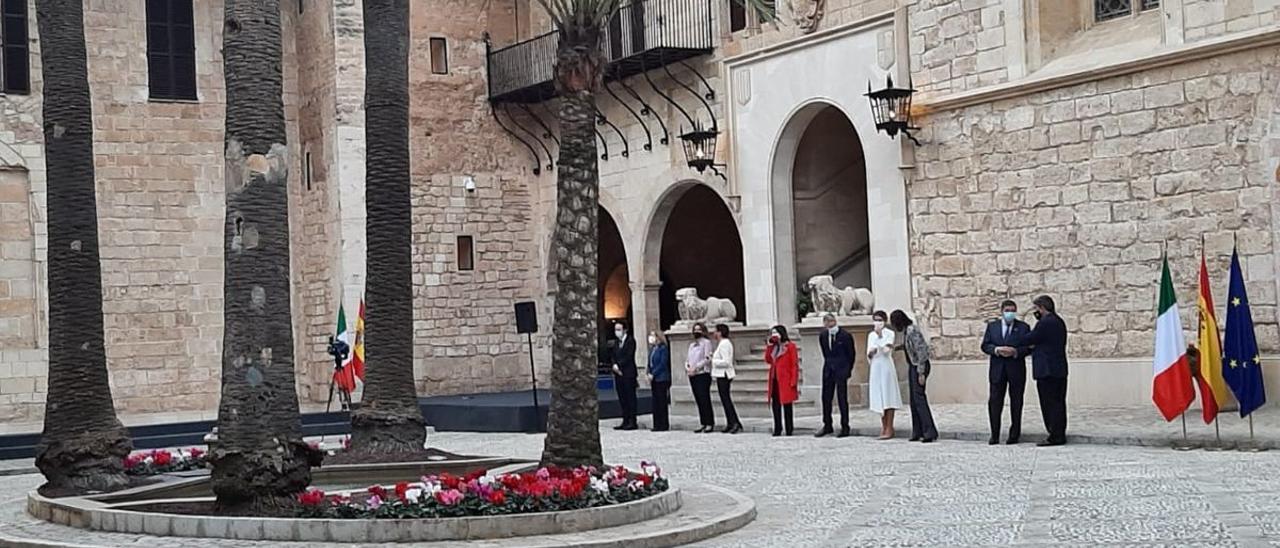 Así empieza la cumbre entre España e Italia en el Palacio de la Amudaina