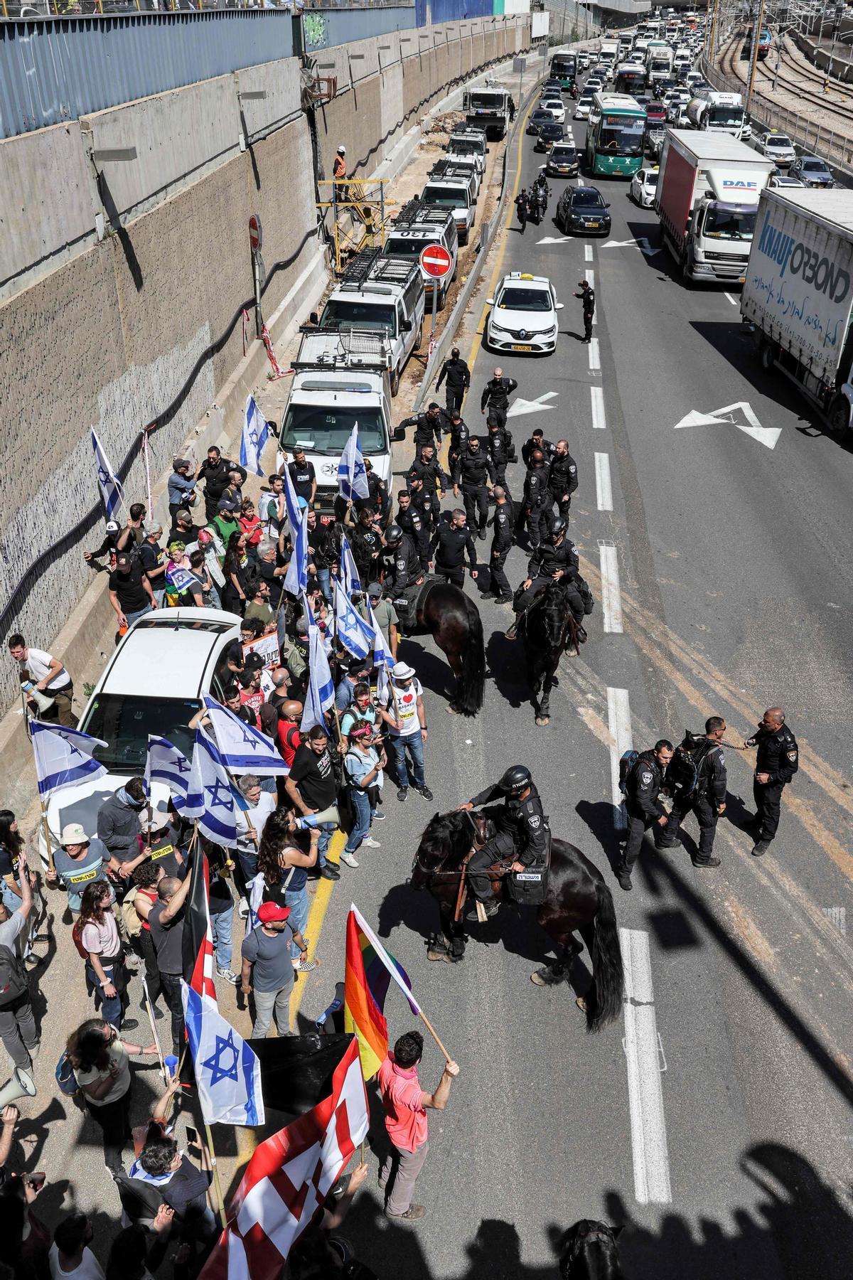 Protestas en Tel Aviv por la polémica reforma judicial del Gobierno de Netanyahu