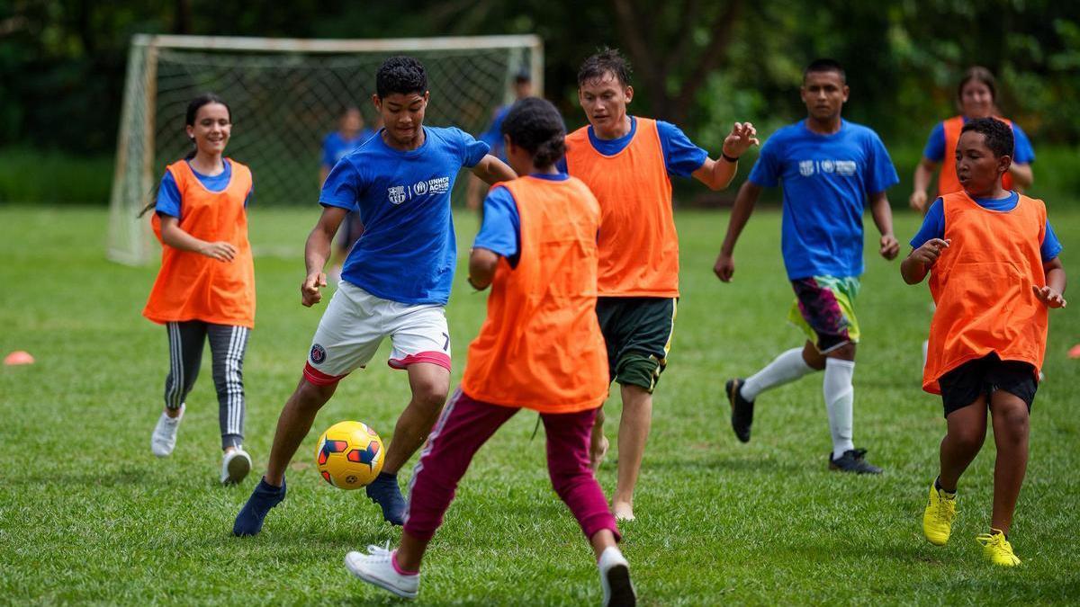 Una actividad organizada por la Fundación del FC Barcelona.