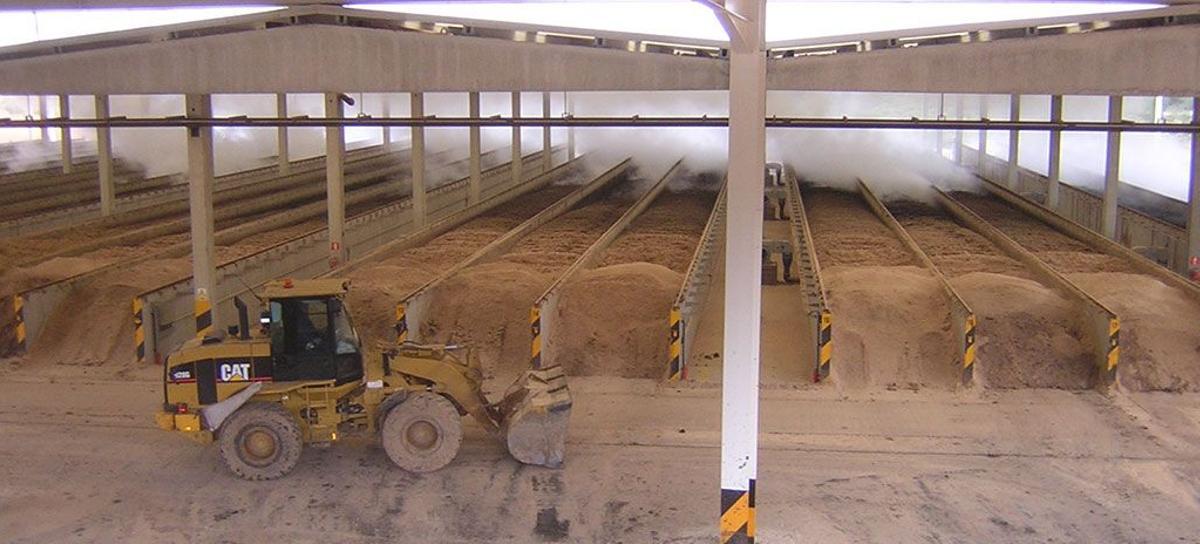 Las instalaciones de la planta de compostaje de lodos de Calles.