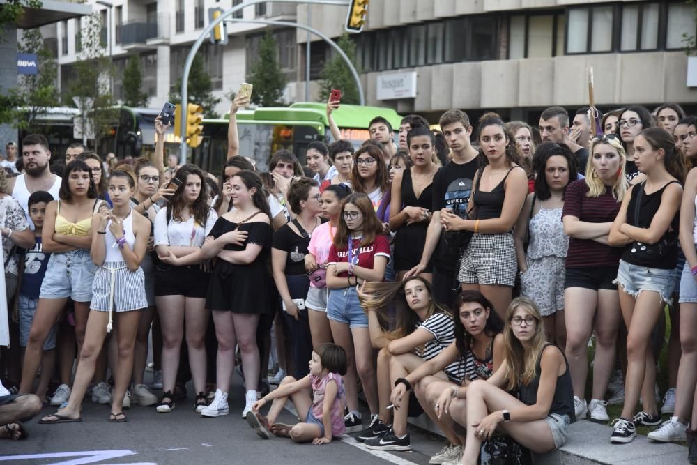 Manifestació a Manresa en contra de la violació d'