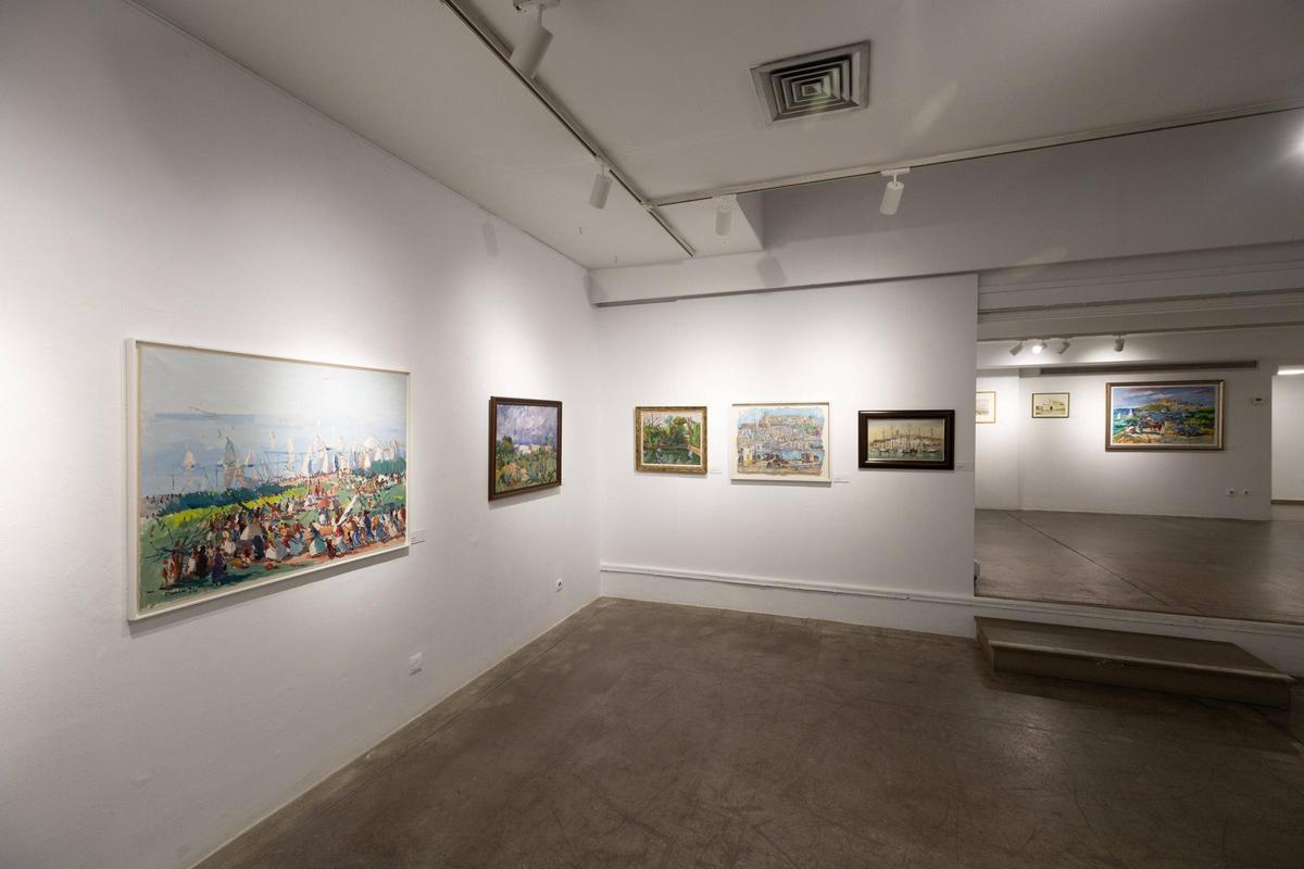 Varios de los cuadros expuestos en 'Paisatgisme'