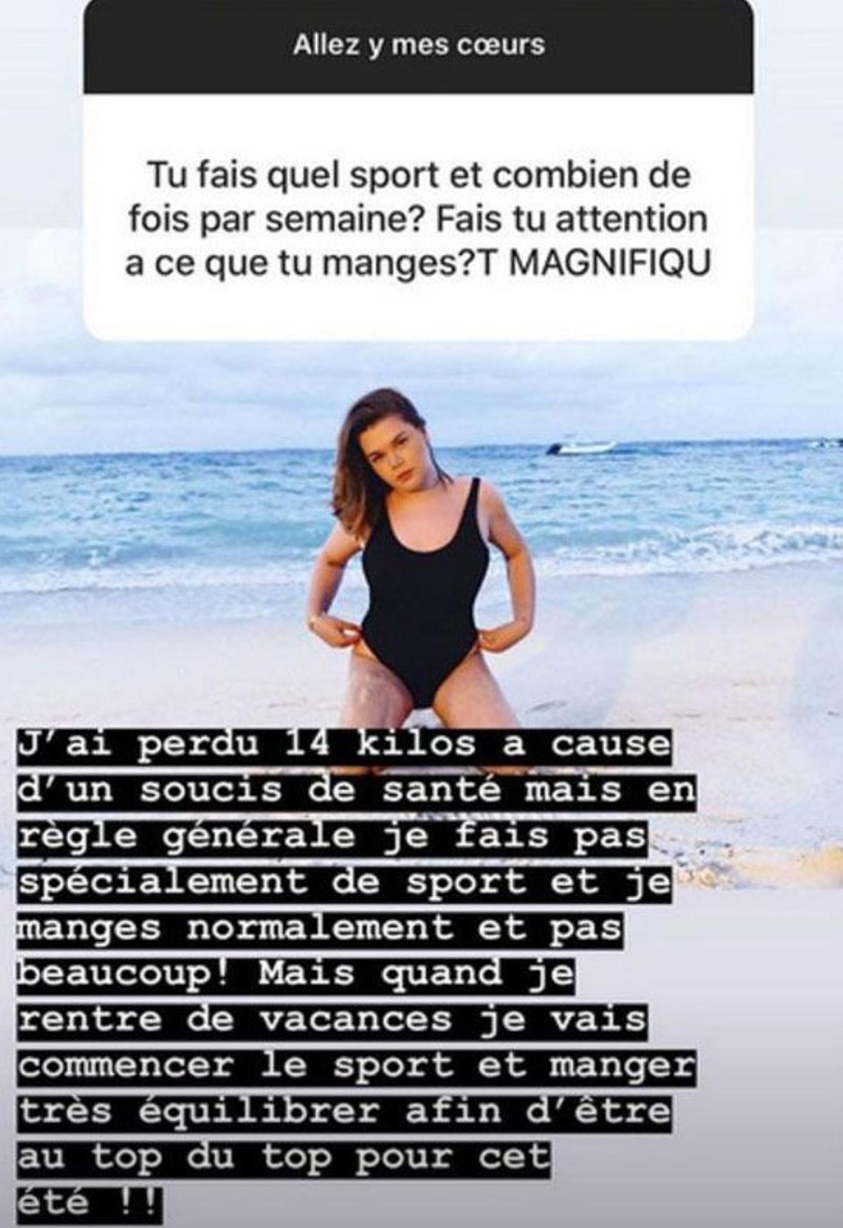 CAmille Gottlieb, en un 'stories'