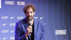 Presentación oficial del nuevo entrenador del Barça, Roger Grimau.