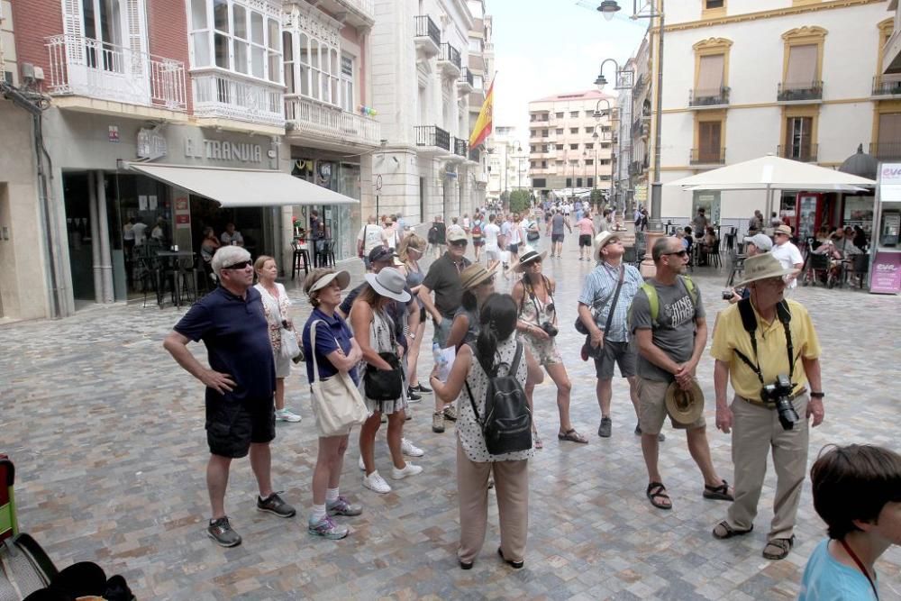 Turistas en Cartagena en el Puente de agosto