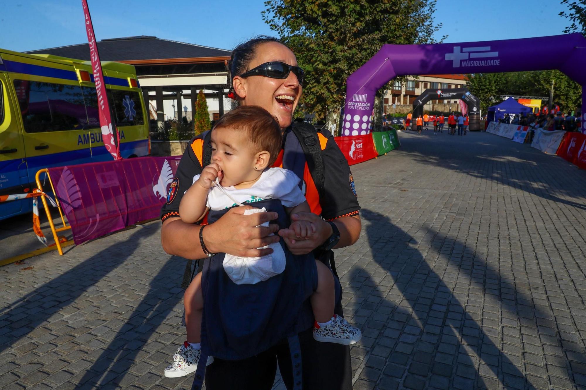 Asistentes a la "I Carrera Solidaria de Leo", con la que recordar al bebé de Meis fallecido hace casi un año y dar visibilidad a las enfermedades raras.