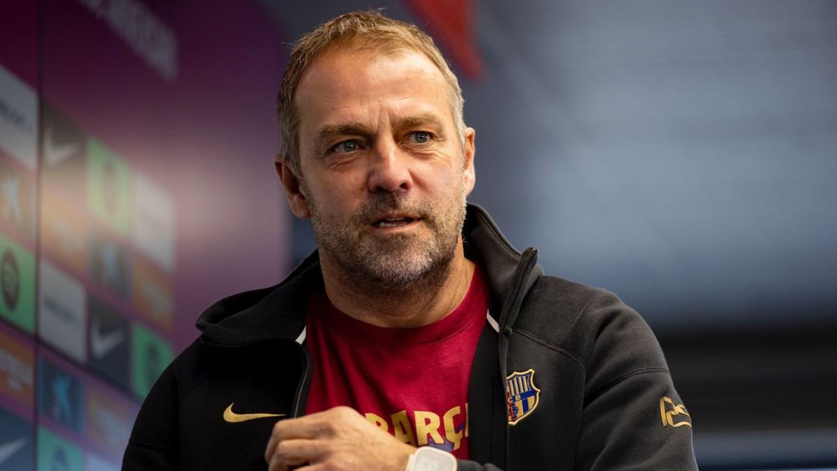 Hansi Flick en rueda de prensa