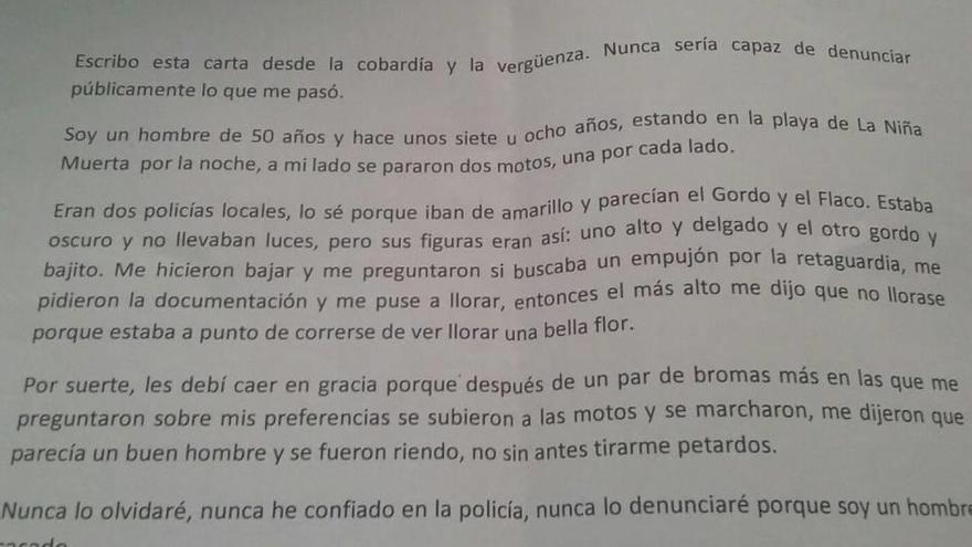 El denunciante anónimo ha enviado esta carta a Ben Amics.