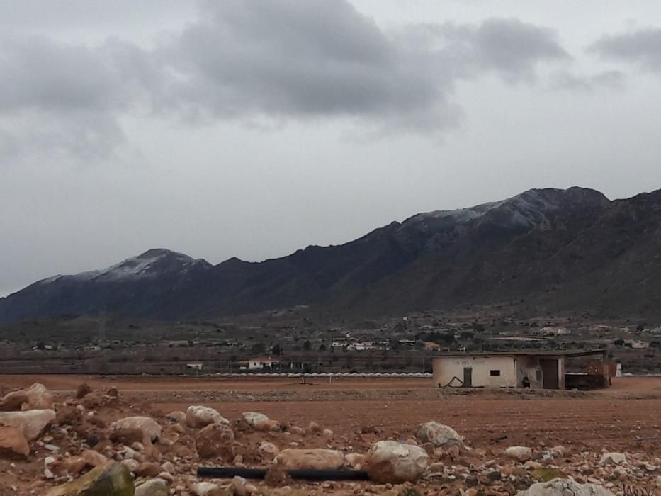 Esta noche ha nevado en la sierra de El Rollo por la Canalosa, en el límite de Hondón de las Nieves con La Romana y Algueña. Algo completamente inusual por esas latitudes del Medio Vinalopó