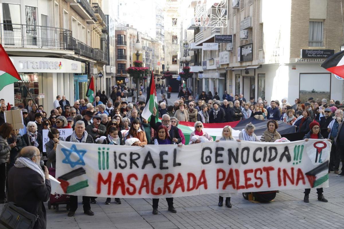 Protesta en Córdoba en solidaridad con Palestina.