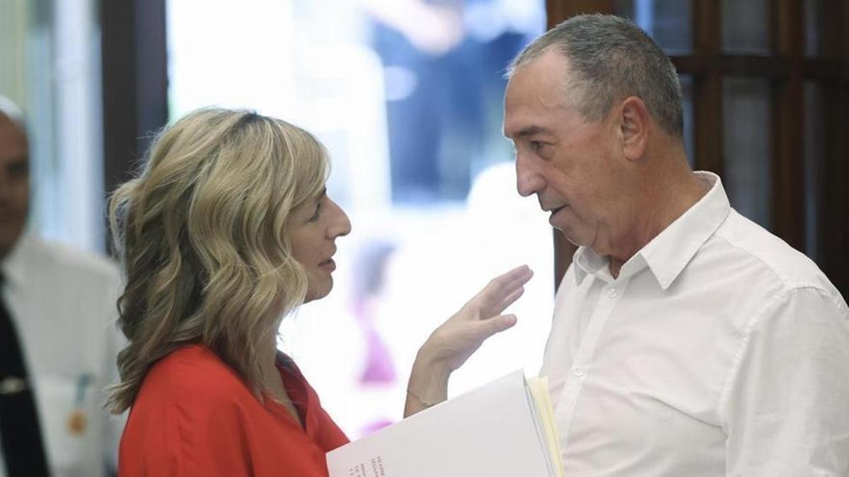 Joan Baldoví y Yolanda Díaz en una fotografía de archivo.