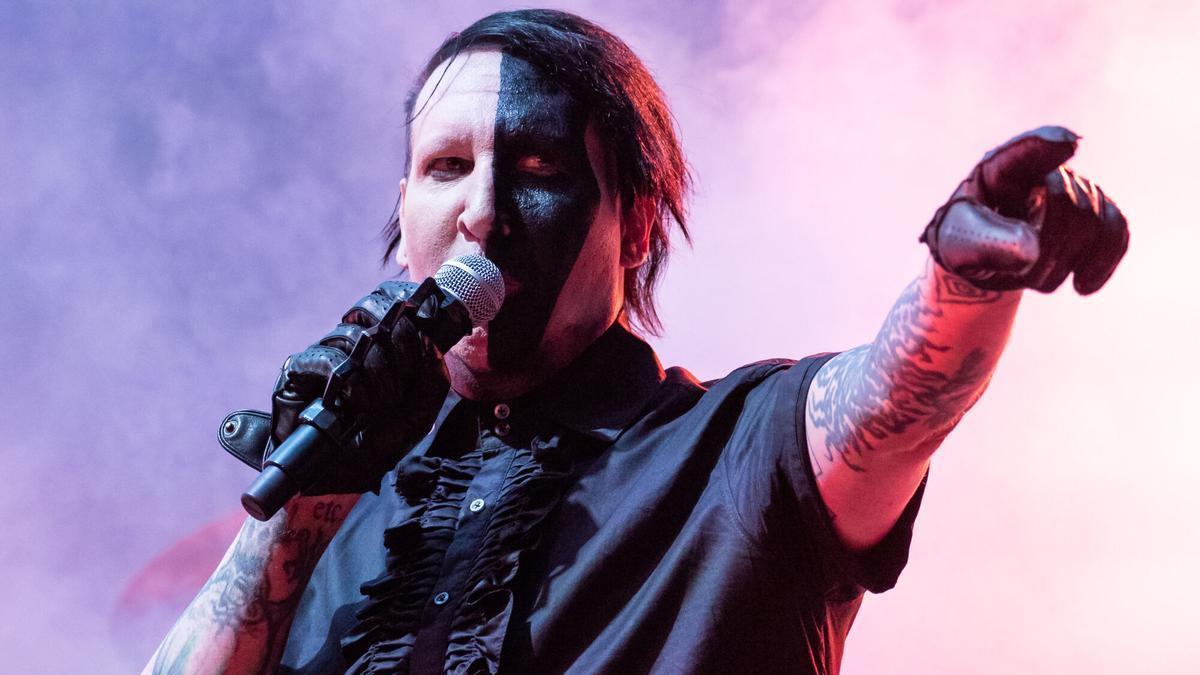 Marilyn Manson en uno de sus conciertos.