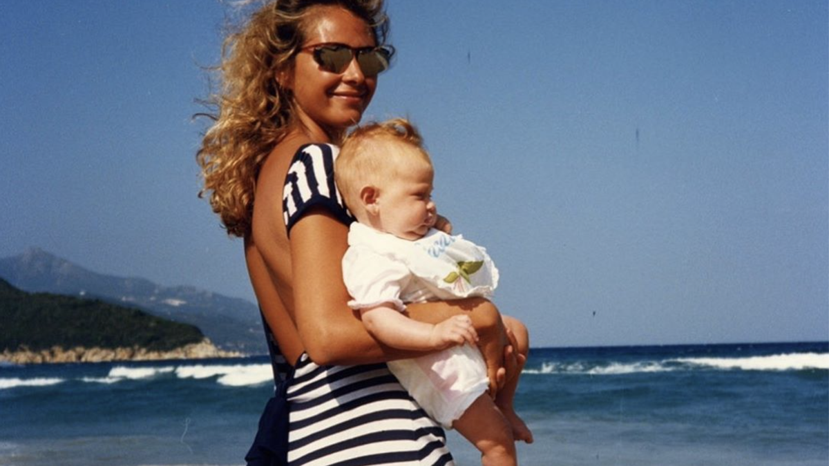 Marina Di Guardo con Chiara Ferragni de bebé