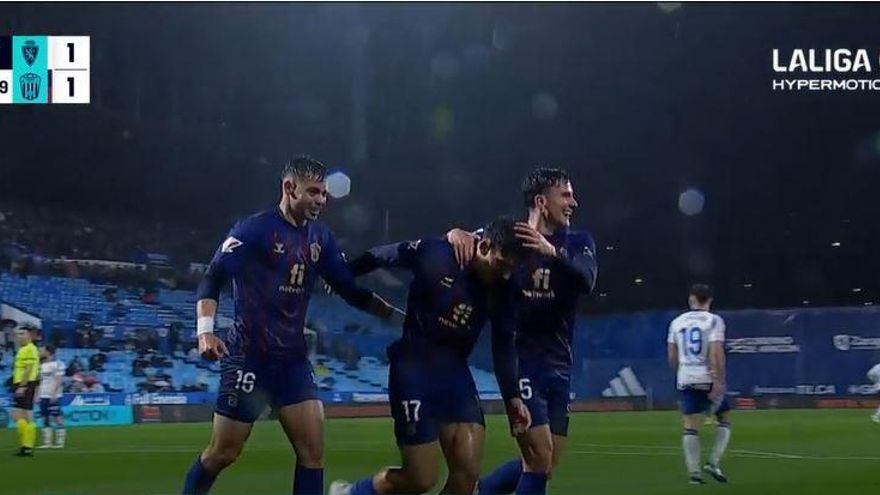 El 1-2 del Eldense en el Zaragoza 2-4 Eldense de la jornada 30 de LaLiga Hypermotion