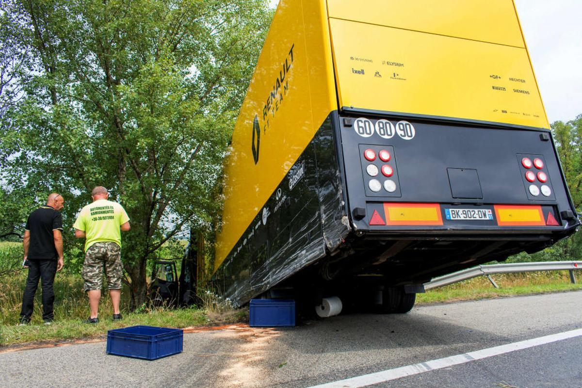Accidente de un camión de Renault F1