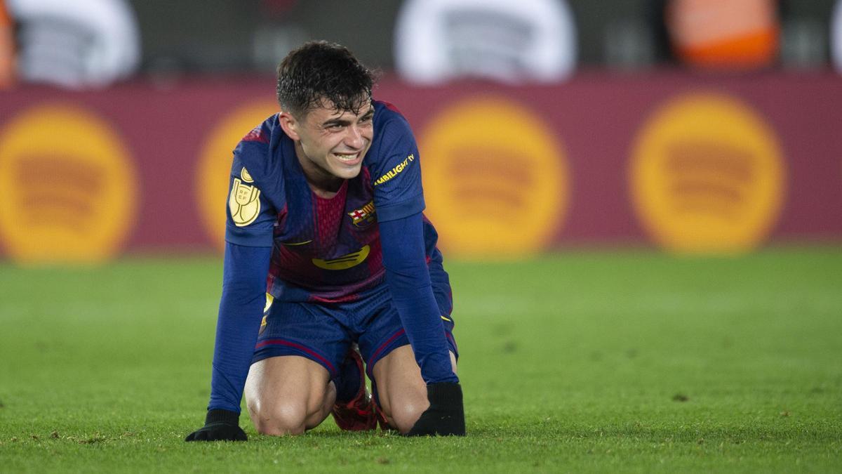 Pedri, destrozado, ante su esfuerzo frente al Atlético.