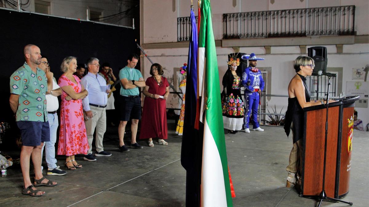 La alcaldes, Loli Vargas, durante su discurso institucional