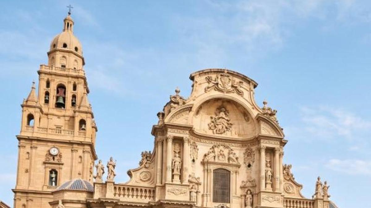Recreación artificial de la Catedral de Santa María en Murcia