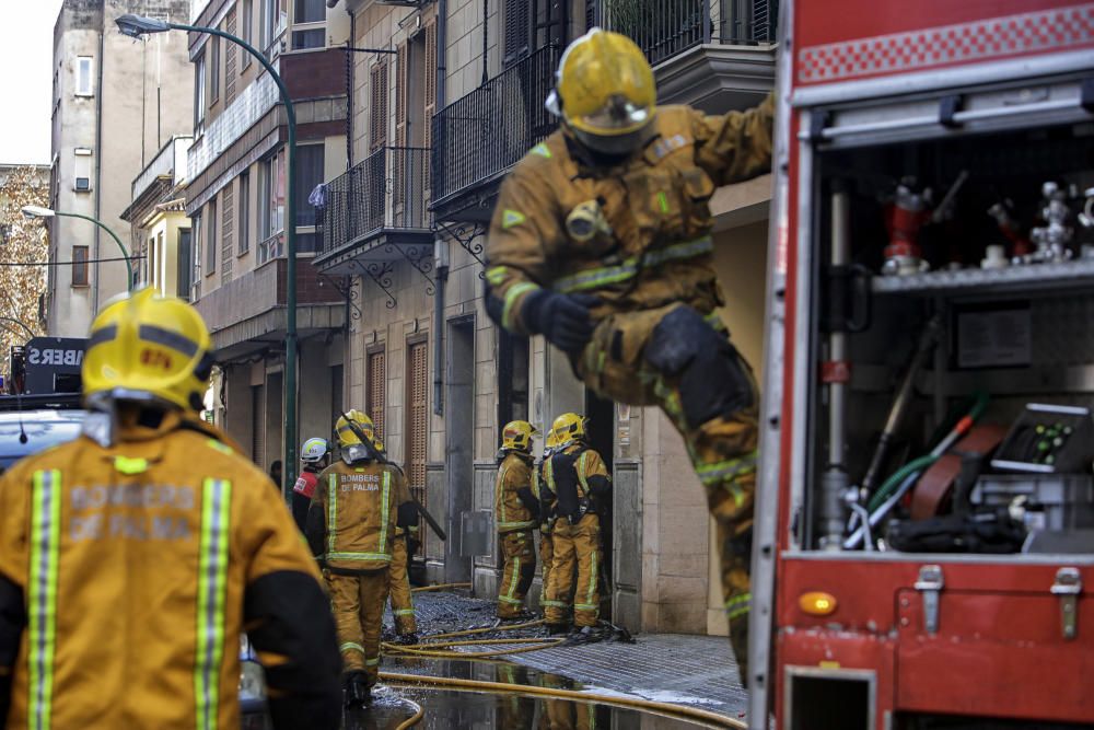 Brand in einer Garage in Palma