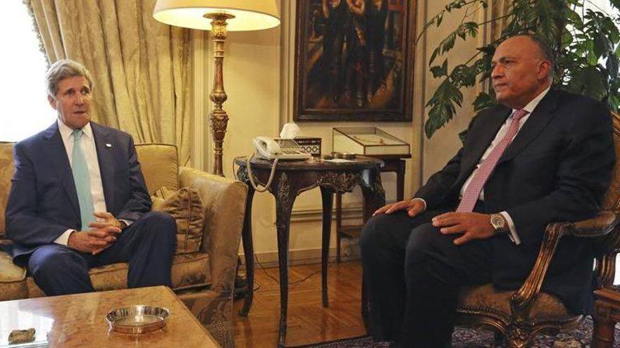 Kerry inicia sus contactos con Egipto para lograr un alto el fuego en Gaza