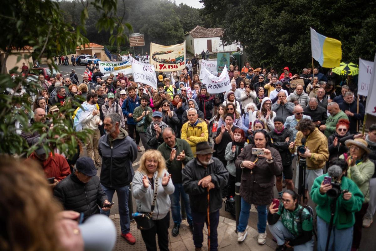 Manifestación en Anaga
