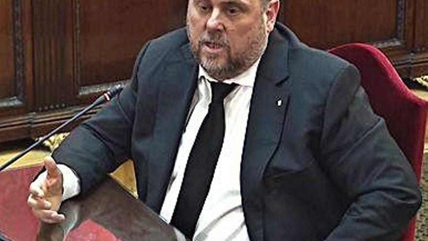 Oriol Junqueras, durant el judici al Tribunal Suprem