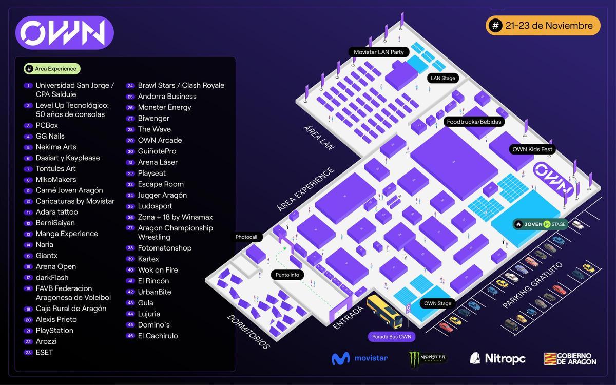 Mapa completo de la OWN Zaragoza