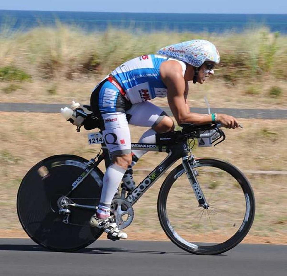 El triatleta alicantino, en una prueba.