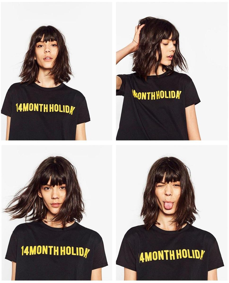Camiseta con mensaje de Zara (precio: 5,95 euros)
