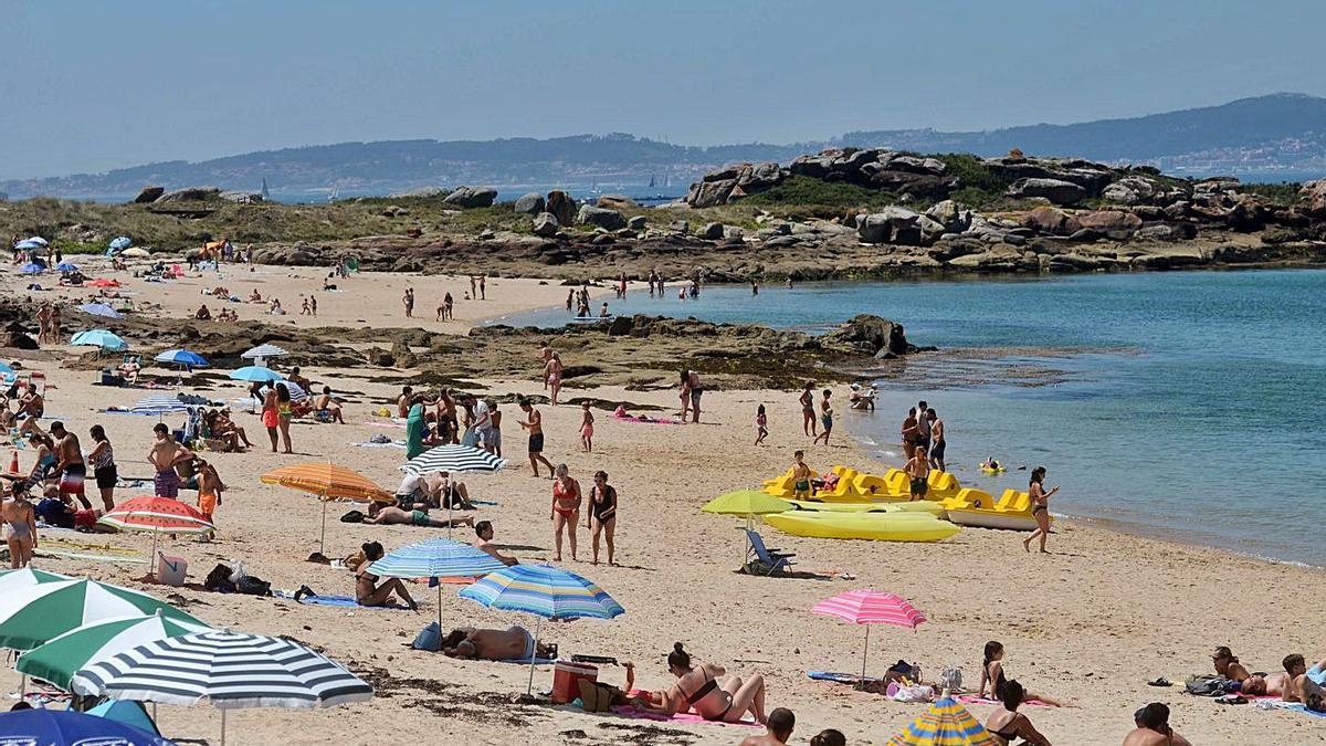 La playa de Area da Secada, en A Illa. 