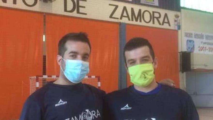 Isaac Nieto y Maga, juntos ayer tras la sesión de entrenamieto | BM Zamora